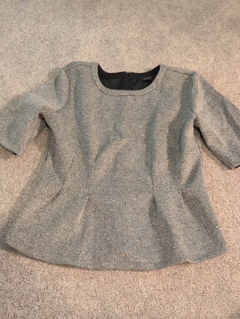 Ann Taylor Gray Tween Women's Peplum Top